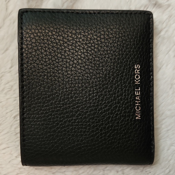 Michael Kors Other - Michael Kors Black Textured Leather Bi-Fold Wallet